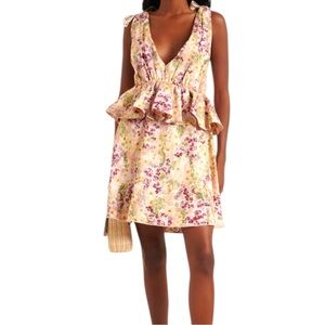 NWT Agua by Agua Bendita Veranera Multi-Color Floral Sundress/Mini Dress, M